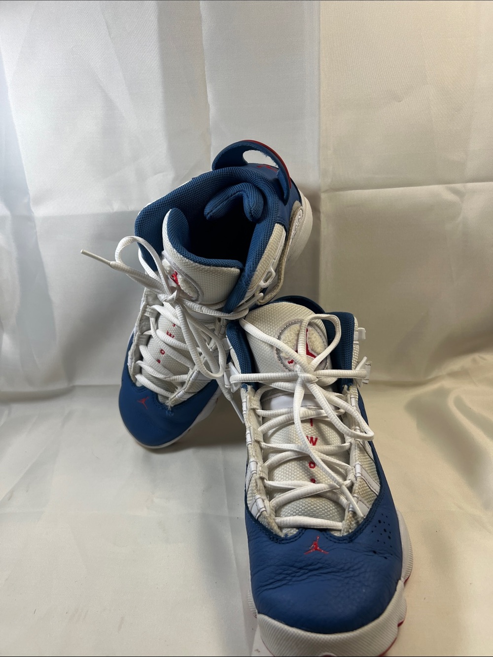 Jordan kids Sneakers in Blue and White with Red Accents